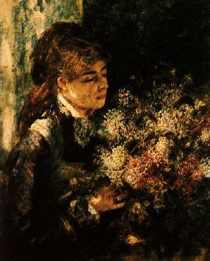 Pierre Renoir Woman with Lilacs oil painting image